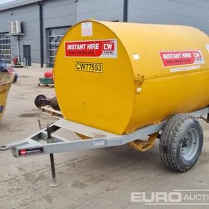 2140 Litre Single Axle Bunded Fuel Bowser, Manual Pump 