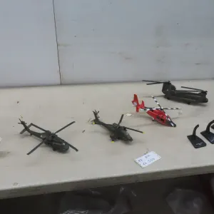 5 Diecast Helicopters 1:60 Scale to 1:48 