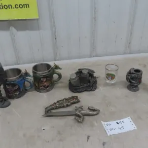 8 Dragon/Destiny Items: Cups, Salt&Pepper, Candlier, Dagger 