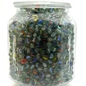 Marbles and Shooter Marbles in Vintage Planters