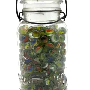 Marbles in Glass Jar