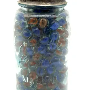 Marbles in Glass Jar