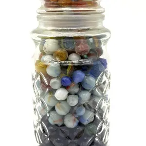 Marbles in Planters Peanuts Glass Jar