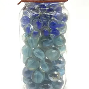 Shooter Marbles and Marbles in Glass Jar