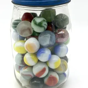 Shooter Marbles and Marbles in Lidded Glass