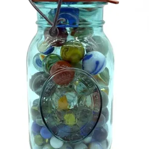 Shooter Marbles and Marbles in Lidded