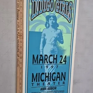 1997 Indigo Girls Concert Poster Artist Signed