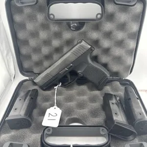 SIG P365 9MM
Case, two 10 round clips, and two