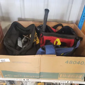 Box of (3) Tool Bags w/ Misc. Tools
 UNRESERVED