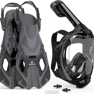 NEW $70 (37-41) EMSINA-Full Face Snorkel Set