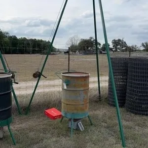 Over head deer feeder.
