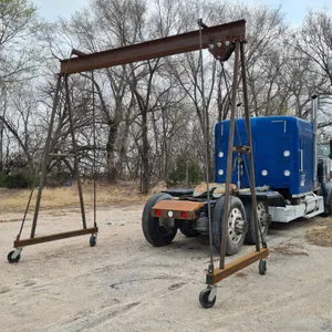 Steel Gantry Crane With Badland 12,000 lb Electric Winch