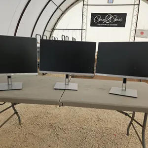 Lot of 3 Assorted HP Computer Monitors Condition Unknown
