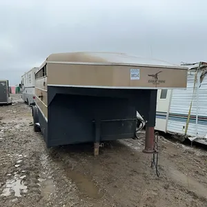 2000 EAGLE IRON 18' TANDEM AXLE STOCK TRAILER - PARTS/BURNT