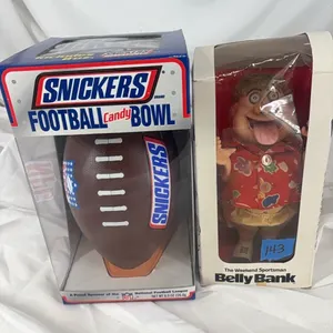 BELLY BANK-SNICKERS FOOTBALL CANDY BOWL