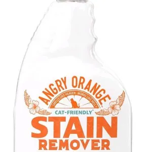 NEW Angry Orange Cat Friendly Stain Remover, Fresh Scent, Multi-Surface Cleaner for Cat Pee, Poop & Puke, 946ml