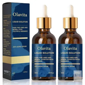 2 New OLAVITA Liquid Solution - Liquid Wrinkle, Olavita Serum, Firms Skin and Reduces Wrinkles, Suitable for Sensitive Skin (30ml × 2)