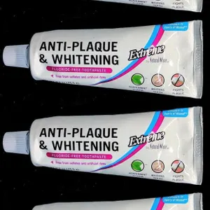 4 New Extreme Natural White Fluoride-Free Anti-Plaque Whitening Toothpastes