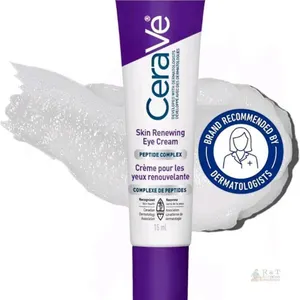 NEW CeraVe Skin Renewing Eye Cream, Under Eye Cream with Caffeine, Peptides, & Hyaluronic Acid, Reduce Appearance of Fine Lines. Fragrance-Free &a