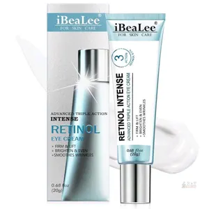 NEW iBeaLee Advanced Triple Action Intense RETINOL EYE CREAM, Firms + Lifts, Smoothes Wrinkles, Brightens Skin, 20g