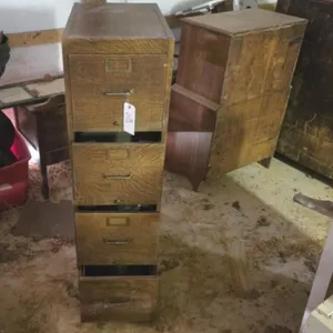 Wooden 4 drawer filing cabinet 52.5T x 15.5 x 25"W
