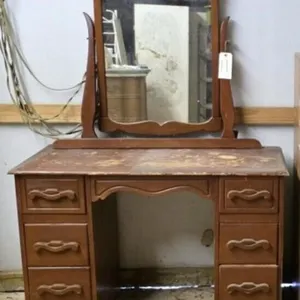 Vintage Vanity Desk with Mirror