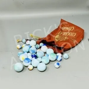 small lot of various size marbles