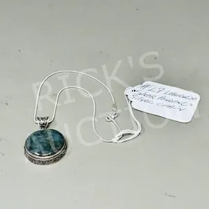 Labradorite 925 silver necklace set