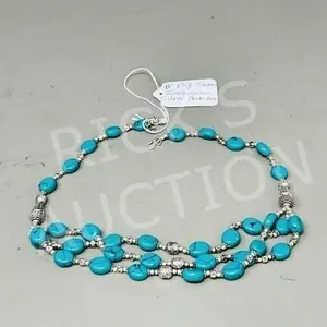Tibetan Turquoise & 925 silver necklace