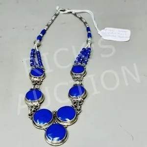 Blue Lapis Lazuli & 925 silver necklace