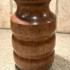 Handmade Wood Candleholder by Larry Pacey 6.5”