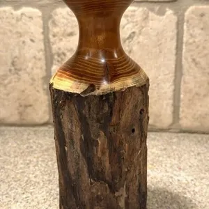 Handmade Wood Vase by Larry Pacey 7.25” Tall