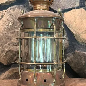 Vintage Masthead Brass Ship Lantern 14” Tall