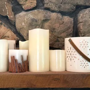 Battery Operated Candles and Ceramic Candleholder