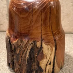 Handmade Wood Candleholder by Larry Pacey 6” Tall