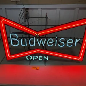 Budweiser "Open" Neon Sign