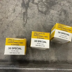 150 +/- Rounds Carroll 38 Spl Ammo