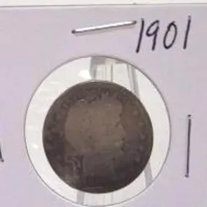 1901 Barber Silver Quarter