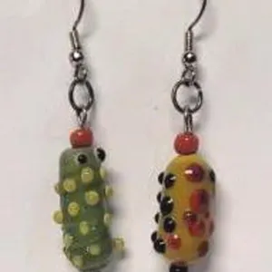 Handmade Glass Hoop Ear Rings by Terry Honstead