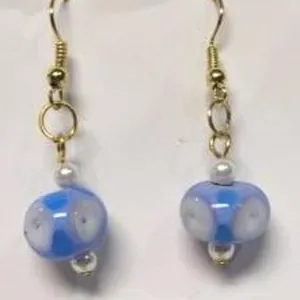 Handmade Glass Hoop Ear Rings by Terry Honstead