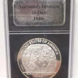 Normandy Invasion D-Day 1940s - .999 Fine Silver