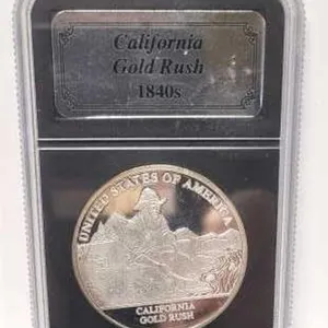 California Gold Rush 1840s - .999 Fine Silver
