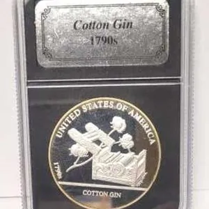 Cotton Gin 1790s - .999 Fine Silver