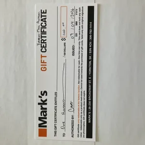Mark's Yorkton $100 Gift Certificate
