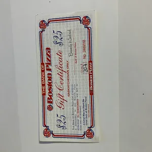 Boston Pizza $25 Gift Certificate