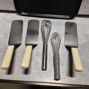 (3) Hamburger Turners with 7-1/2" x 3" Stainless Steel Blades and Polycarbonate Handles, (2) Asso...