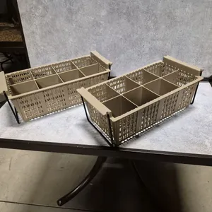 (2) Traex 8 Compartment Flatware Dishwasher Racks with Handles - Model # 1372 - NSF Approved