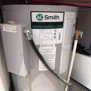 AO Smith 38 gallon electric undercounter automatic storage water heater, 33” tall