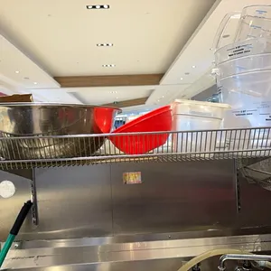 2 stainless steel racks, 3ft long each, contents not included