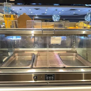 Antunes Heated Display Case, includes top rack & stainless steel bins,￼ 42” wide x 22” tall x 29” deep